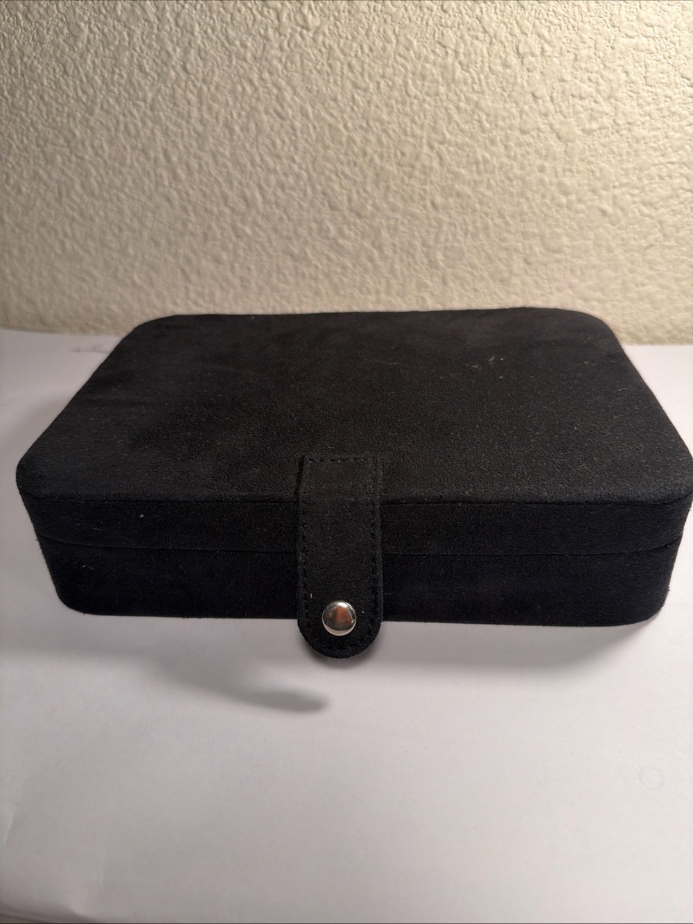 Black Jewelry Travel Case with Snap Closure - Picture 2 of 11